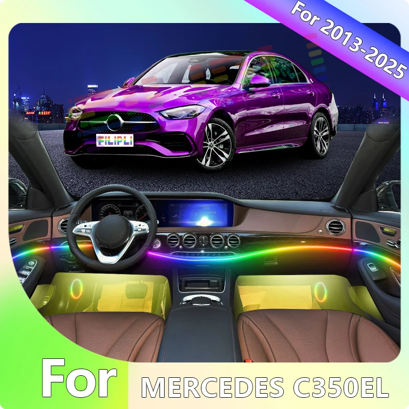 FILIPLI For The MERCEDES-BENZ C350el For 2021 64 RGB Night Driving DIY Cyberpunk Car Interior Ambient Light Strip By APP Control
FILIPLI For The MERCEDES-BENZ C350el For 2021 64 RGB Night Driving DIY Cyberpunk Car Interior Ambient Light Strip By APP Control