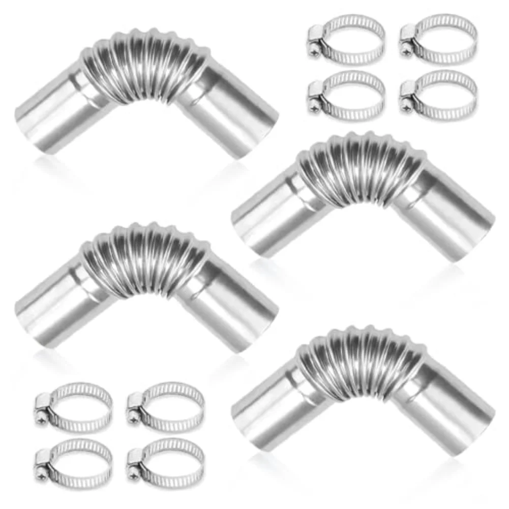 25 mm Stainless Steel Exhaust Pipe Angle Connectors Set of 4 for Diesel Heater Pipes with Easy Clip Attachment
25 mm Stainless Steel Exhaust Pipe Angle Connectors Set of 4 for Diesel Heater Pipes with Easy Clip Attachment