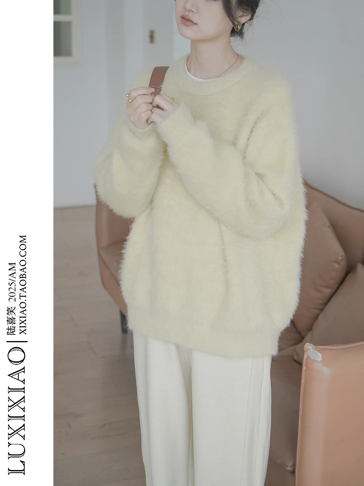 LUXIXIAO Women's Knitted Sweater round Ne Pullover Thiened Autumn Winter Outerwear Loose Sle Mink Velvet Warmth Faion
LUXIXIAO Women's Knitted Sweater round Ne Pullover Thiened Autumn Winter Outerwear Loose Sle Mink Velvet Warmth Faion