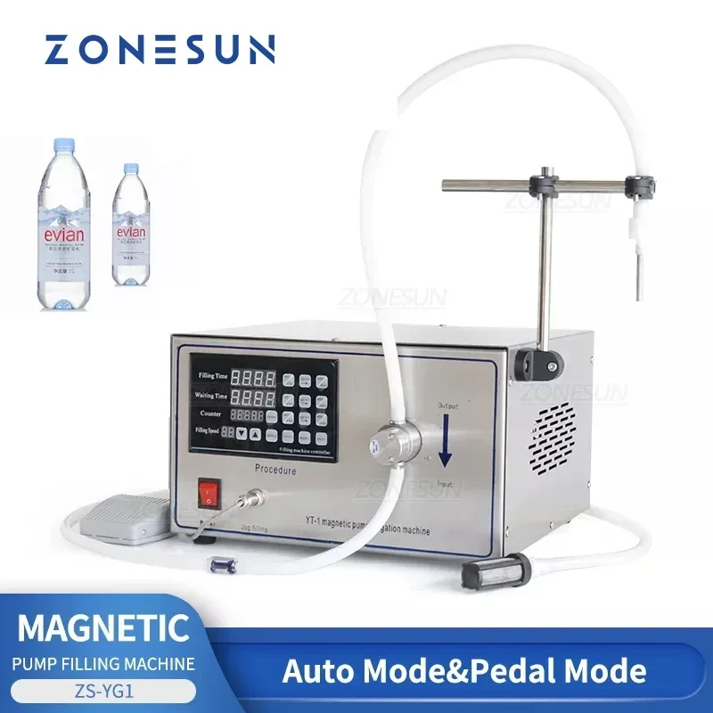 ZONESUN Liquid Filling Machine ZS-YG1 Single Head Magnetic Pump Water Beverage Juice Perfume Bottle Filler Supply 5-3000ml
ZONESUN Liquid Filling Machine ZS-YG1 Single Head Magnetic Pump Water Beverage Juice Perfume Bottle Filler Supply 5-3000ml