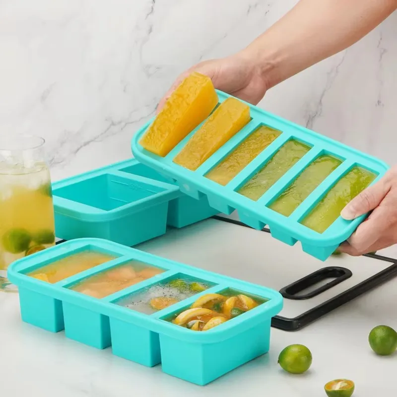 2/4/6Grid Food Grade Silicone Frozen Tray Ice Maker Large-Capacity Ice Trays Mold with Lid Used for Freezing and Baking
2/4/6Grid Food Grade Silicone Frozen Tray Ice Maker Large-Capacity Ice Trays Mold with Lid Used for Freezing and Baking