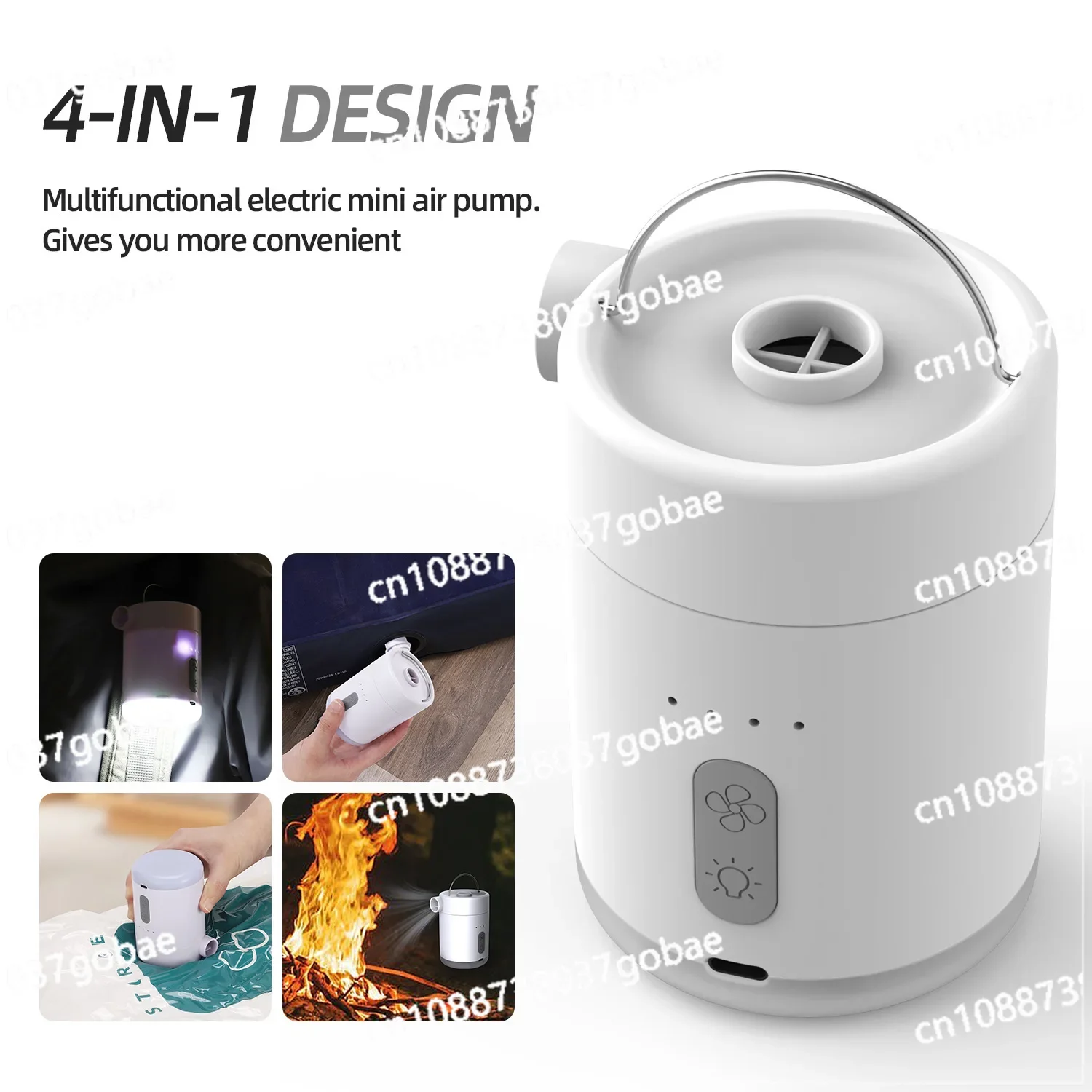 Outdoor Multifunctional Portable Electric Mini Lighting Lithium Battery Air Cushion Wireless Air Pump Pumping Air Pump
Outdoor Multifunctional Portable Electric Mini Lighting Lithium Battery Air Cushion Wireless Air Pump Pumping Air Pump