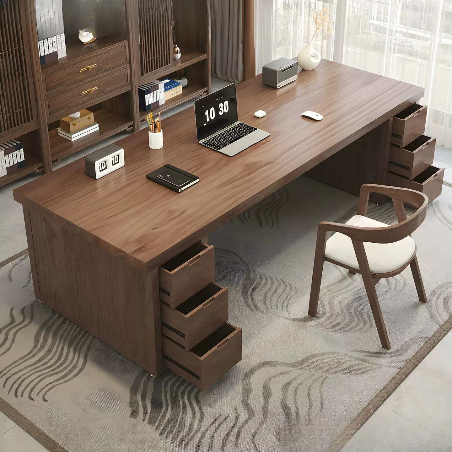 PYJ Solid Wood Home Office Workbench with Drawer Desk
PYJ Solid Wood Home Office Workbench with Drawer Desk