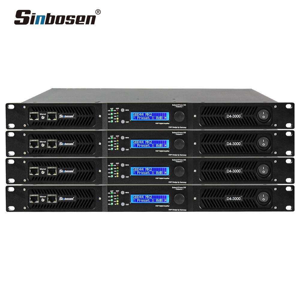 D4-3000 1U Professional Digital Power Amplifier DSP Class D 4-Channel 2 Ohms 3000 Watts Audio/Video/Lighting Workhorse
D4-3000 1U Professional Digital Power Amplifier DSP Class D 4-Channel 2 Ohms 3000 Watts Audio/Video/Lighting Workhorse