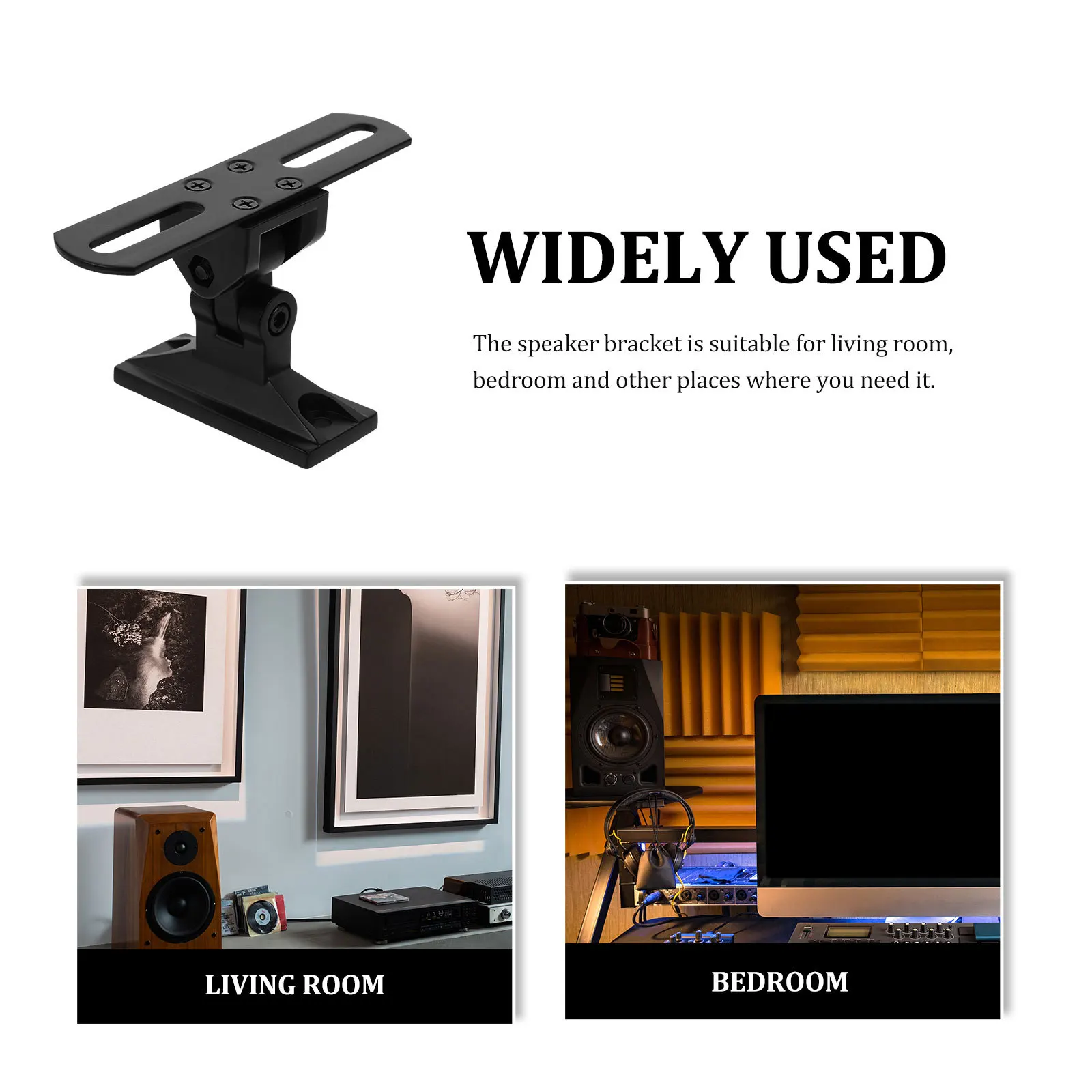 Speaker Wall Mount Bracket Zinc Alloy Cold Rolled Steel Adjustable Holder for Home Living Room Bedroom Surround Sound Speaker
Speaker Wall Mount Bracket Zinc Alloy Cold Rolled Steel Adjustable Holder for Home Living Room Bedroom Surround Sound Speaker