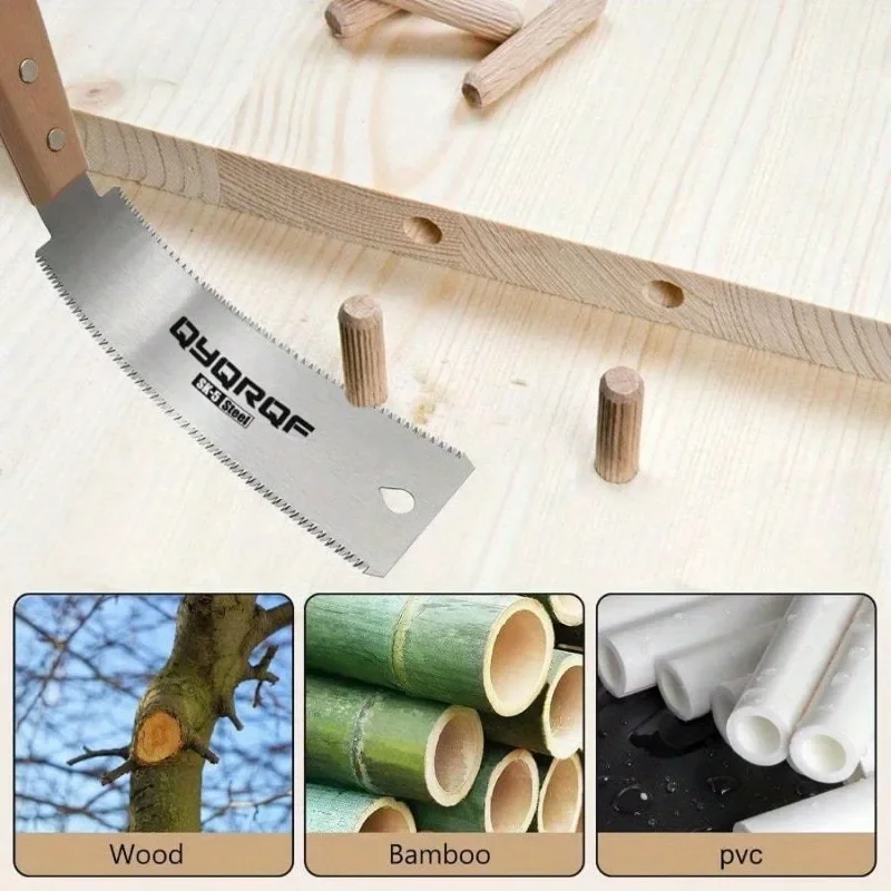 1PC 6 Inch Mini Hand Saw Japanese Pull Saw with Double Edges 15/17 TPI Flush Cut Saw for Woodworking DIY Projects
1PC 6 Inch Mini Hand Saw Japanese Pull Saw with Double Edges 15/17 TPI Flush Cut Saw for Woodworking DIY Projects