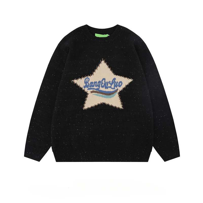 Vintage Knitwear Sweater Men Women Streetwear Geometric Star Sweater Casual Crewneck Jaquard American Unisex College Pullover
Vintage Knitwear Sweater Men Women Streetwear Geometric Star Sweater Casual Crewneck Jaquard American Unisex College Pullover