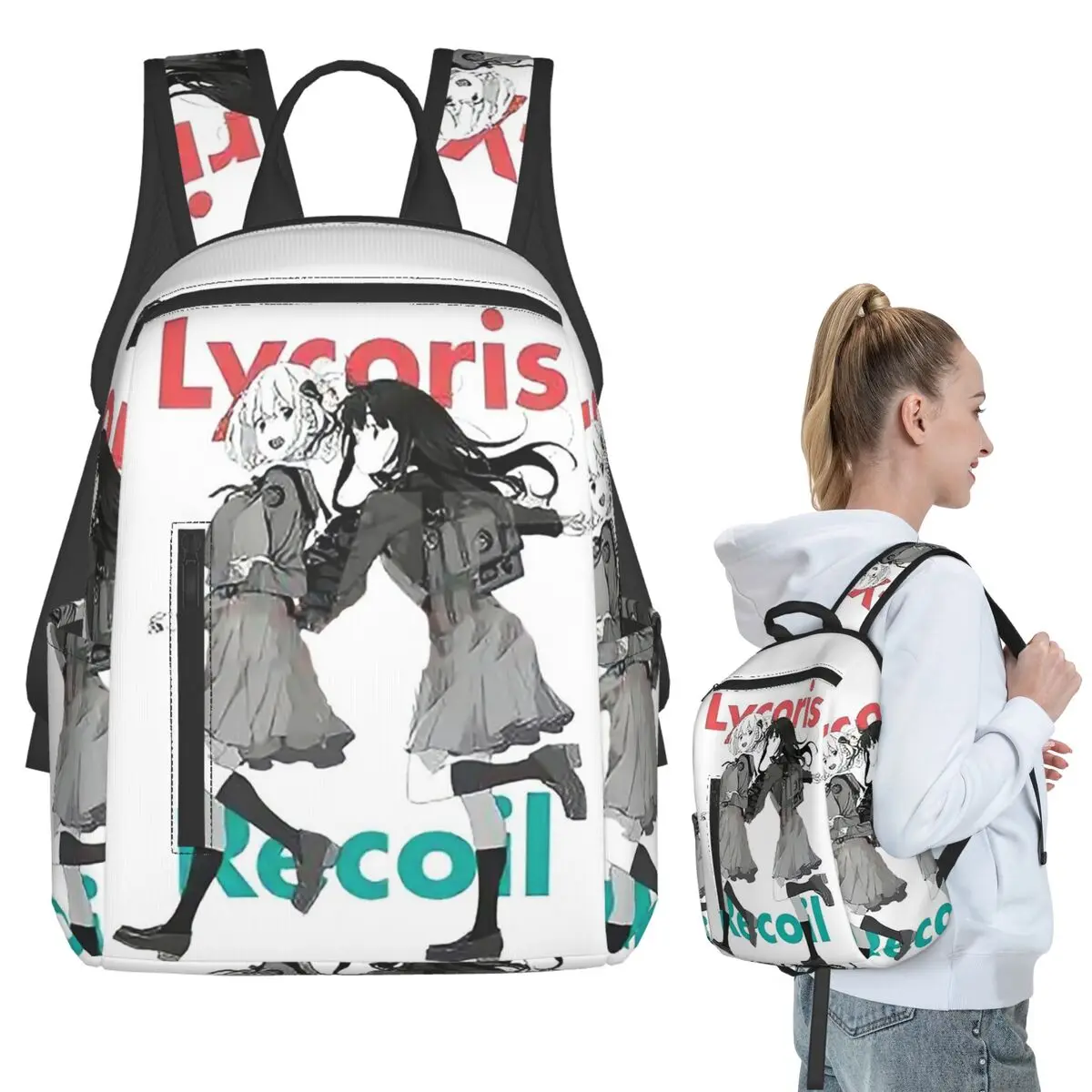 Anime Lycoris Recoil Backpack Student BookBag Children School Bag Laptop Shoulder Bags Men Women
Anime Lycoris Recoil Backpack Student BookBag Children School Bag Laptop Shoulder Bags Men Women