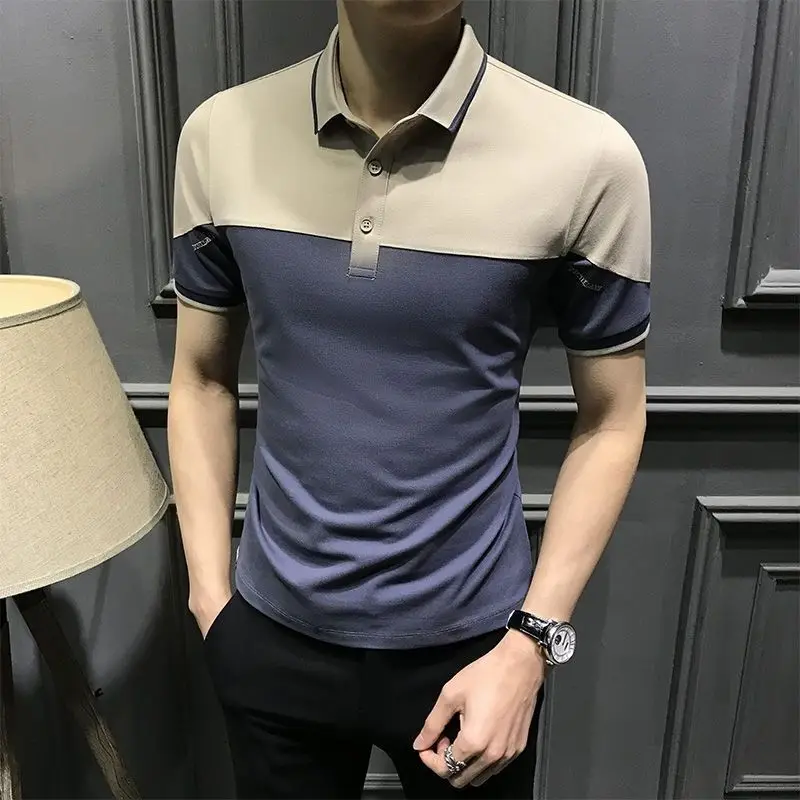 Fashion Lapel Spliced Short Sleeve Korean Polo Shirts Men's Clothing 2023 Summer New Oversized Casual Tops All-match Tee Shirt
Fashion Lapel Spliced Short Sleeve Korean Polo Shirts Men's Clothing 2023 Summer New Oversized Casual Tops All-match Tee Shirt