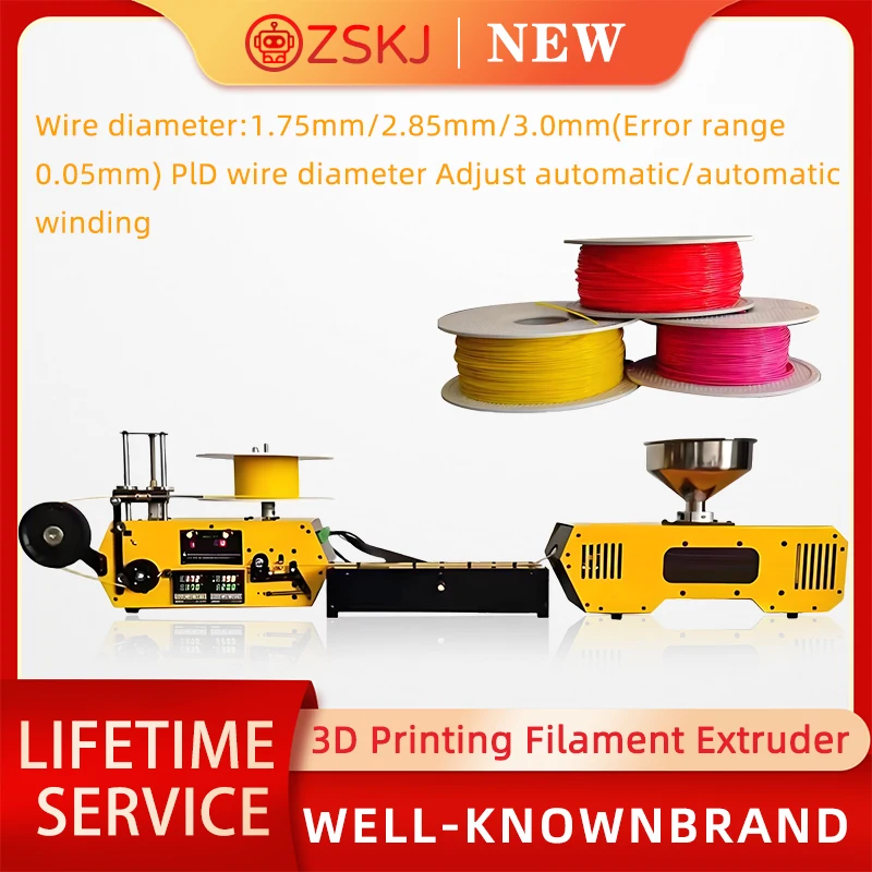 HT400 Desktop Extruder 3D Printing Filament Maker For 3D Filament Automatic Wire Diameter 1.75mm 3mm for PLA PETG PA ABS PC PP
HT400 Desktop Extruder 3D Printing Filament Maker For 3D Filament Automatic Wire Diameter 1.75mm 3mm for PLA PETG PA ABS PC PP