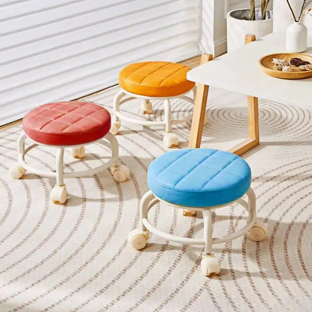 Low Rolling Stool with 360 Degrees Swivel Wheels Faux Leather Cushion Roller Seat Heavy Duty Rotating Mini Chair Seating Stool
Low Rolling Stool with 360 Degrees Swivel Wheels Faux Leather Cushion Roller Seat Heavy Duty Rotating Mini Chair Seating Stool
