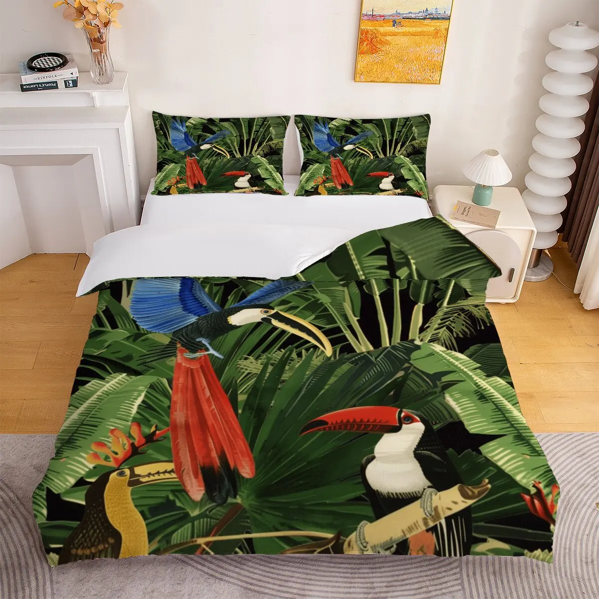 Blue bird Down comforter set large size Red blue bird Room decoration bedding set
Blue bird Down comforter set large size Red blue bird Room decoration bedding set