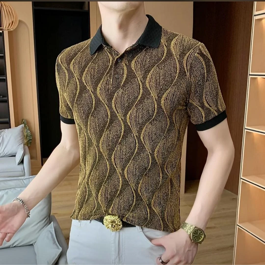 Мужская новая роскошная шелковая футболка с коротким рукавом и круглым вырезом, летняя, из тонкой ткани, для ношения под одеждой
Мужская новая роскошная шелковая футболка с коротким рукавом и круглым вырезом, летняя, из тонкой ткани, для ношения под одеждой