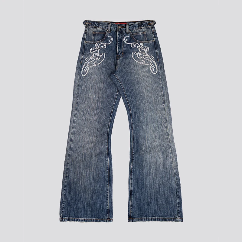 Y2k Blue Opening Bootcut Jeans Vintage Washed Embroidery Men Women Pants Harajuku High Street Streetwear Unisex Casual Jeans
Y2k Blue Opening Bootcut Jeans Vintage Washed Embroidery Men Women Pants Harajuku High Street Streetwear Unisex Casual Jeans