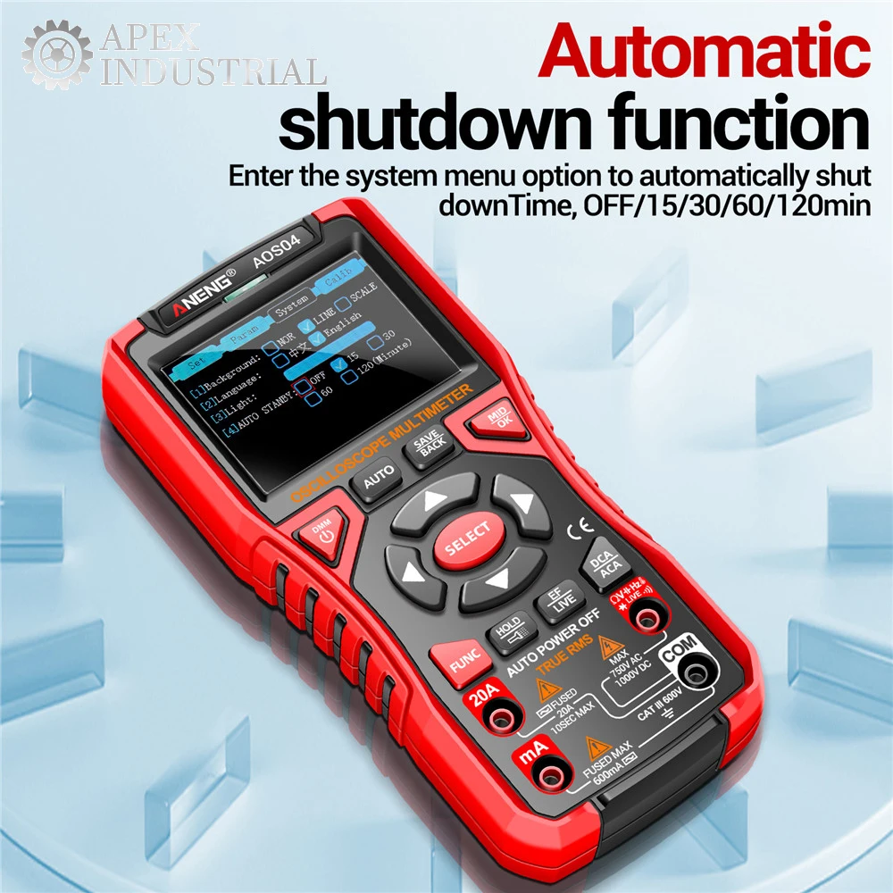 AOS04 Digital Oscilloscope Multimeter Digital 50MSa/s Sampling Rate 10MHz Bandwidth Waveform AC/DC Voltage Test Tool Wholesale
AOS04 Digital Oscilloscope Multimeter Digital 50MSa/s Sampling Rate 10MHz Bandwidth Waveform AC/DC Voltage Test Tool Wholesale