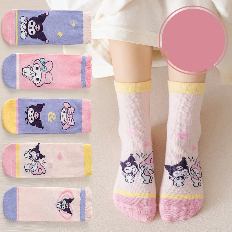 5 Pairs Kawaii Sanrio Anime Socks Cute Kids My Melody Kuromi Cartoon Versatile Casual Sweat-Absorbing and Breathable Kids Gifts
5 Pairs Kawaii Sanrio Anime Socks Cute Kids My Melody Kuromi Cartoon Versatile Casual Sweat-Absorbing and Breathable Kids Gifts