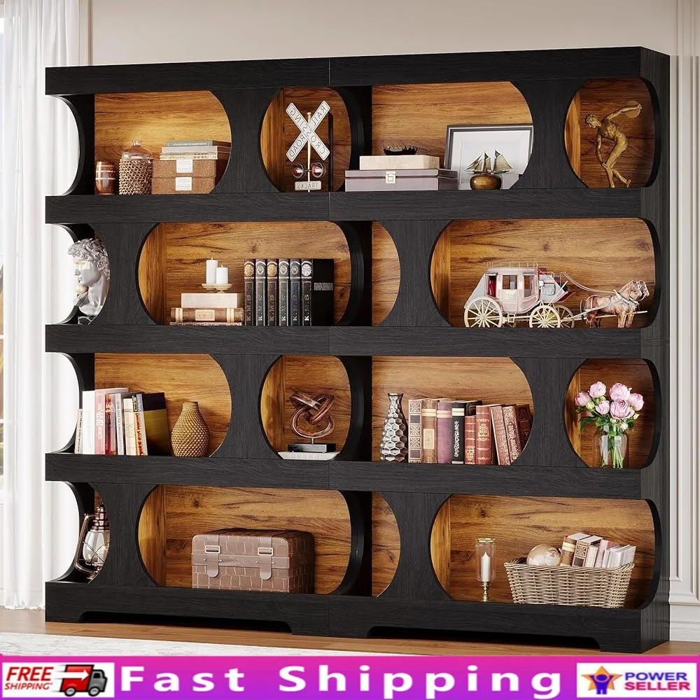Modern Asymmetrical Bookcase Set of 2 4-Tier Freestanding Display Shelf Large Storage Shelf Office Living Room Bedroom Library
Modern Asymmetrical Bookcase Set of 2 4-Tier Freestanding Display Shelf Large Storage Shelf Office Living Room Bedroom Library