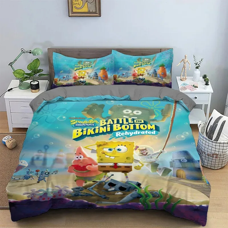 3D Printing Bedding Set S-SpongeBob 2/3pcs Duvet Cover Pillowcases Cartoon Anime Bedding for Teens Student Dormitory Bedroom Dec
3D Printing Bedding Set S-SpongeBob 2/3pcs Duvet Cover Pillowcases Cartoon Anime Bedding for Teens Student Dormitory Bedroom Dec