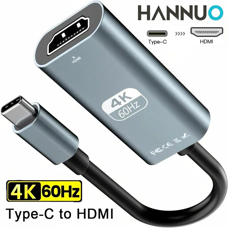 HANNUO 4K 60Hz HD Video Conversion Cable Typec to HDMI Same Screen Cable TV Computer USB C USB3.1 Male to HDTV Converter Cable
HANNUO 4K 60Hz HD Video Conversion Cable Typec to HDMI Same Screen Cable TV Computer USB C USB3.1 Male to HDTV Converter Cable