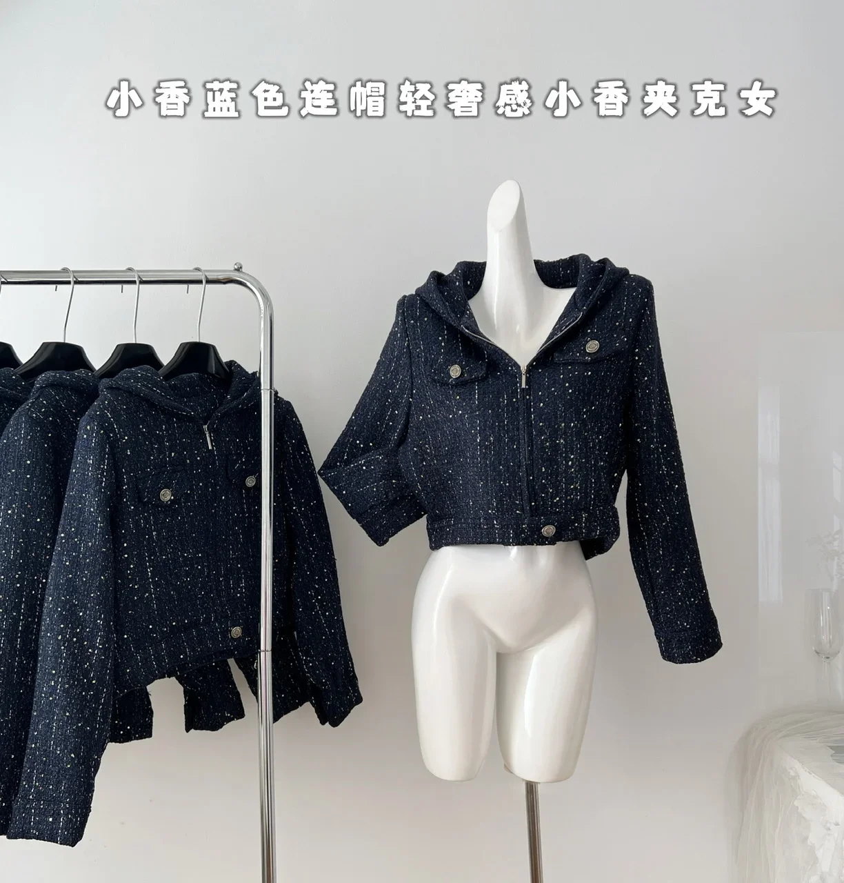2024 Korean Fashion Autumn New Women Tops Jacket Elegant Hooded Long Sleeve Zipper Design Short Tweed Jackets Female Clothing
2024 Korean Fashion Autumn New Women Tops Jacket Elegant Hooded Long Sleeve Zipper Design Short Tweed Jackets Female Clothing