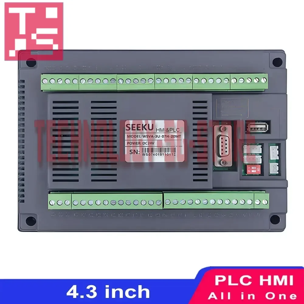 4.3 Inch HMI with FX3U HMI PLC All in One Integrated PLC-HMI Combo with RS485 PLC supports Mitsubishi GX developer or GX works 2
4.3 Inch HMI with FX3U HMI PLC All in One Integrated PLC-HMI Combo with RS485 PLC supports Mitsubishi GX developer or GX works 2