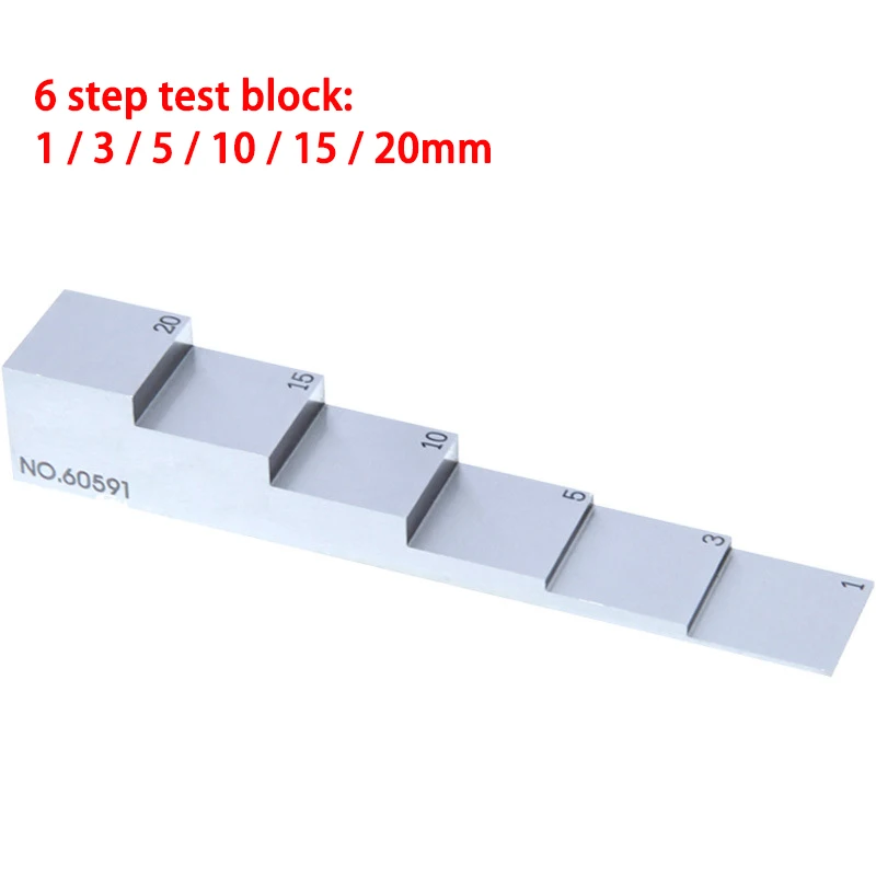 Ultrasonic thickness gauge test block 6-step mm thickness calibration standard block 4-step / 5-step
Ultrasonic thickness gauge test block 6-step mm thickness calibration standard block 4-step / 5-step