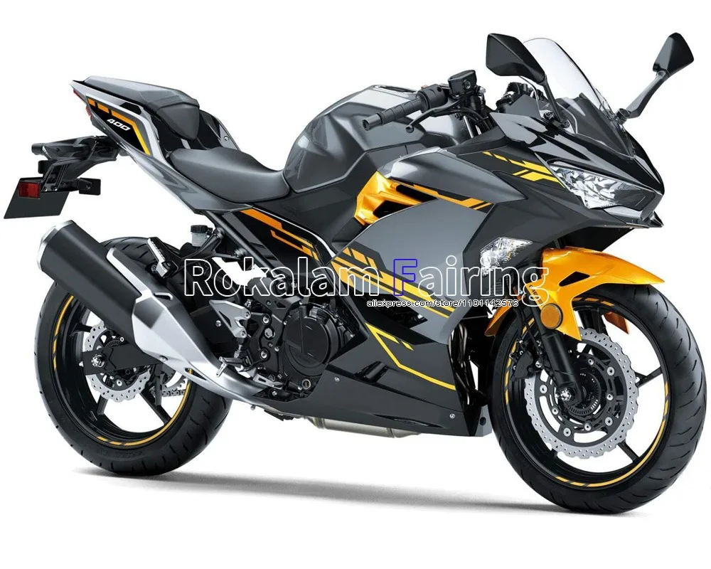 Комплект кузова для Kawasaki Ninja 400 2018 2019 2020 Ninja-400 18 19 20, желтый, черный, серебристый обтекатель мотоцикла (литье под давлением)
Комплект кузова для Kawasaki Ninja 400 2018 2019 2020 Ninja-400 18 19 20, желтый, черный, серебристый обтекатель мотоцикла (литье под давлением)