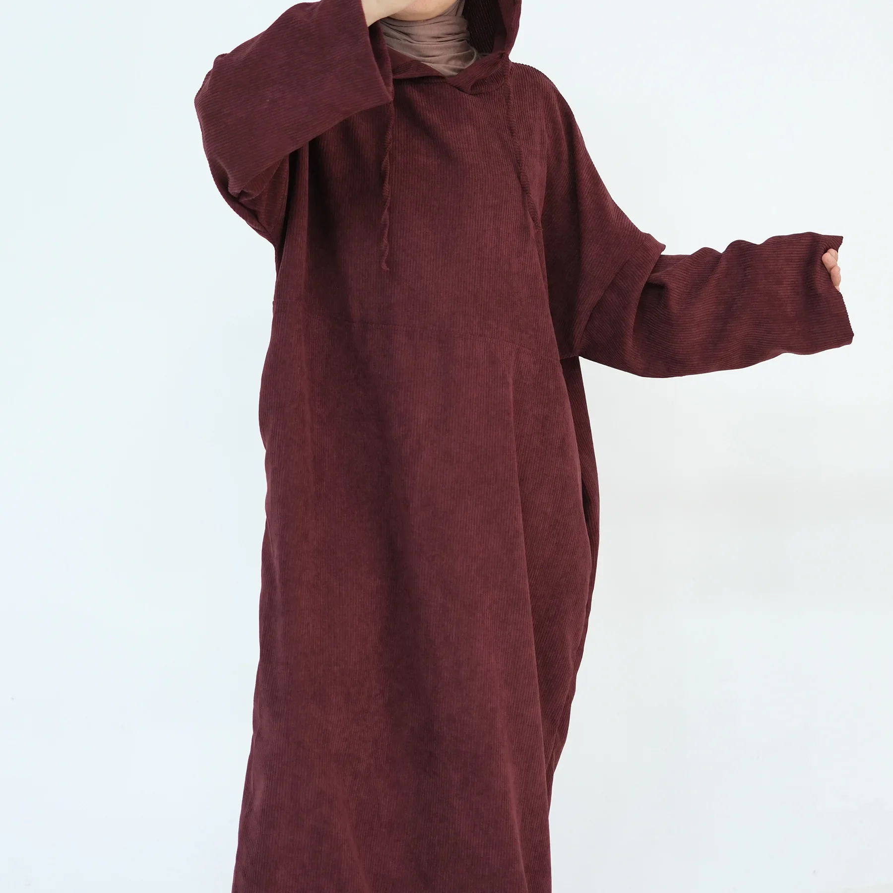 Hooded Corduroy Abaya Winter Warm Islamic Clothing Modest Muslim Dress Plain Loose Closed Abayas for Women Dubai Luxury Kaftan
Hooded Corduroy Abaya Winter Warm Islamic Clothing Modest Muslim Dress Plain Loose Closed Abayas for Women Dubai Luxury Kaftan