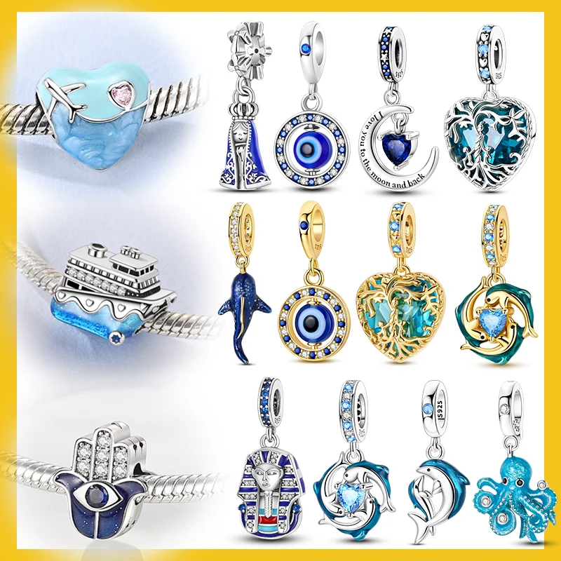 925 Sterling Silver Charm Beads Sailboat Dolphin Octopus Pendants Fit Original Bracelet Neckalce For Women Jewelry Making
925 Sterling Silver Charm Beads Sailboat Dolphin Octopus Pendants Fit Original Bracelet Neckalce For Women Jewelry Making
