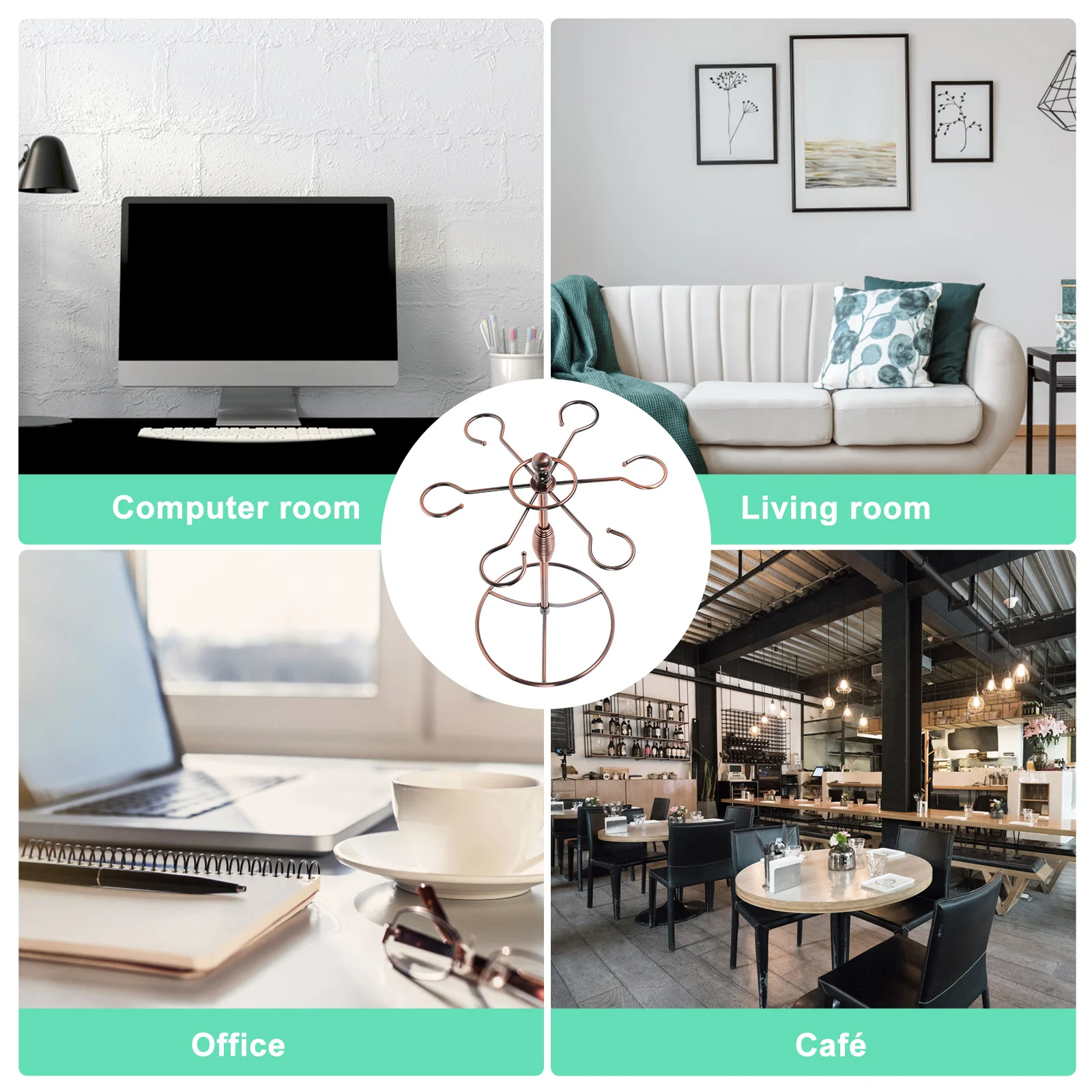 Iron Wine Glass Hanging Rack European Style Twisted Wire Stemware Holder Space Saving Wine Cup Organizer for Bars
Iron Wine Glass Hanging Rack European Style Twisted Wire Stemware Holder Space Saving Wine Cup Organizer for Bars