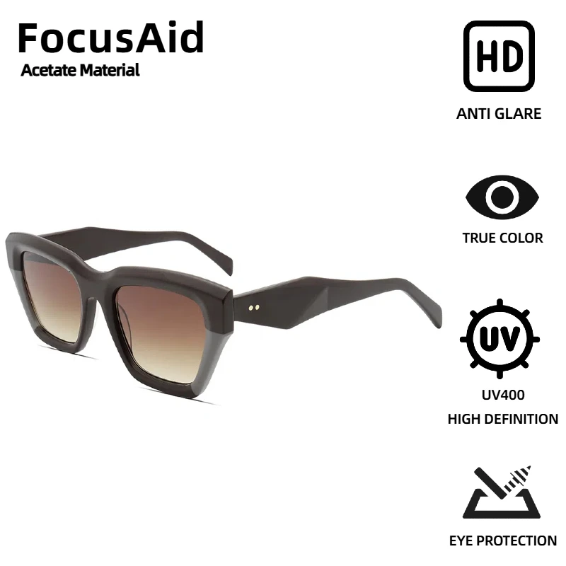 FocusAid Retro Fashion Cat Eye Sunglasses Vintage Polygonal Design Punk Women Acetate Sunglasses UV400 Colored Nylon Lenses
FocusAid Retro Fashion Cat Eye Sunglasses Vintage Polygonal Design Punk Women Acetate Sunglasses UV400 Colored Nylon Lenses