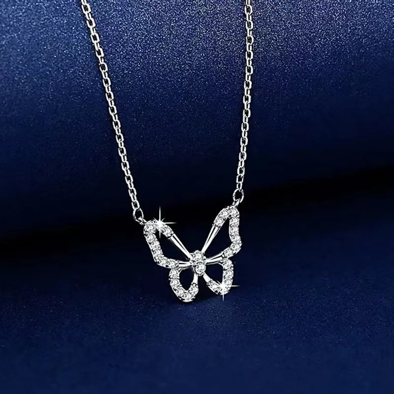New Shiny Butterfly Necklace Exquisite Dazzling Rhinestone Clavicle Chain for Women Party Jewelry Daily Collocation
New Shiny Butterfly Necklace Exquisite Dazzling Rhinestone Clavicle Chain for Women Party Jewelry Daily Collocation