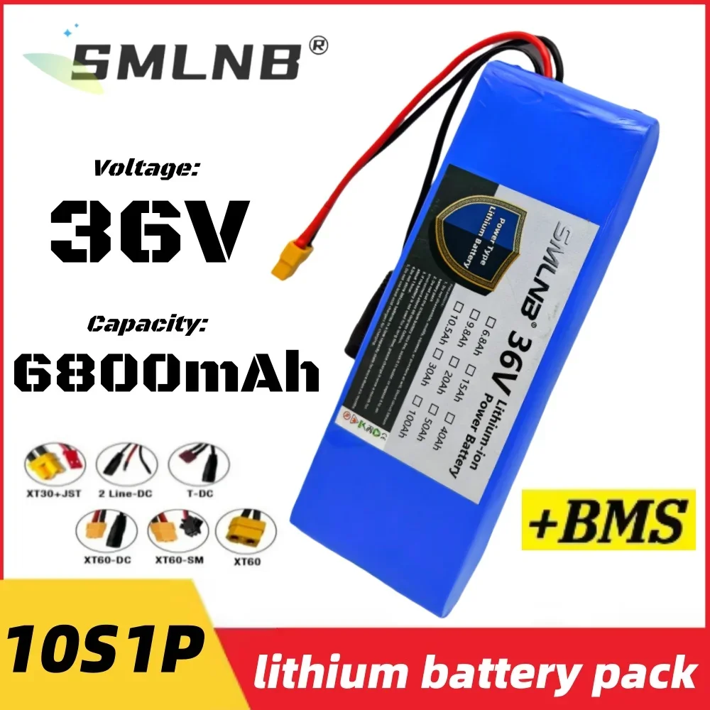 10S1P 36V 6000maH Battery Pack 6.8Ah 18650 Lithium Rechargeable Batteries Electric Car Bicycle Scooter 20A BMS 500W
10S1P 36V 6000maH Battery Pack 6.8Ah 18650 Lithium Rechargeable Batteries Electric Car Bicycle Scooter 20A BMS 500W