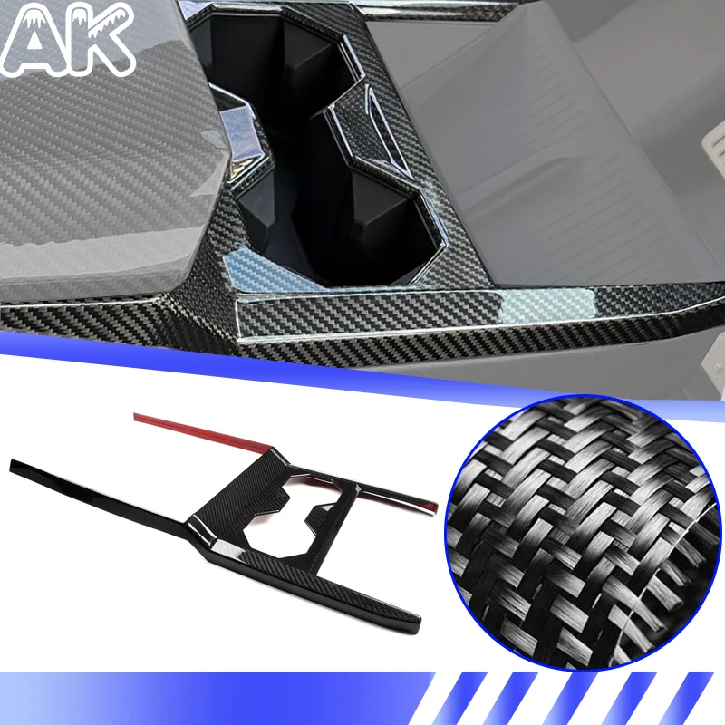 Real Carbon Fiber Car Center Console Cup Holder Panel Trim Cover Car Interior Accessories For Tesla Cybertruck 2024+
Real Carbon Fiber Car Center Console Cup Holder Panel Trim Cover Car Interior Accessories For Tesla Cybertruck 2024+