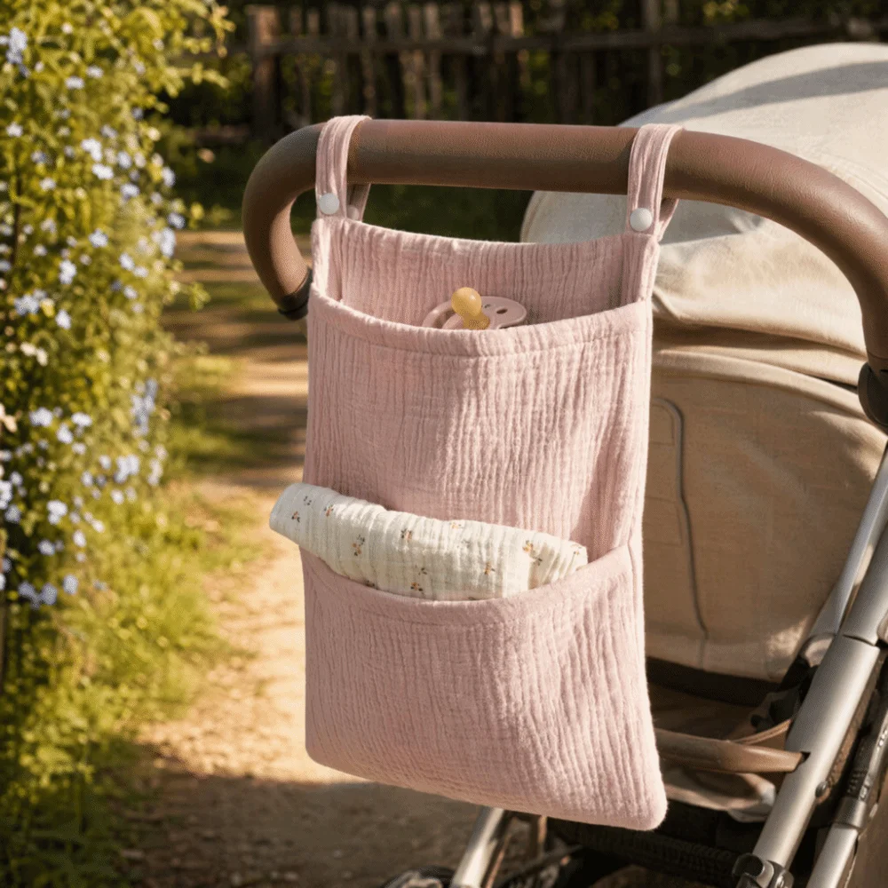 Pure Cotton Baby Crib Hanging Bag Multifunctional Solid Color Stroller Storage Bag 2 Pockets Large Capacity Diapers Organizer
Pure Cotton Baby Crib Hanging Bag Multifunctional Solid Color Stroller Storage Bag 2 Pockets Large Capacity Diapers Organizer