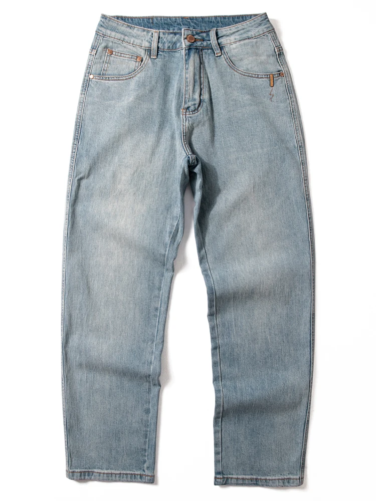 Light Blue Men's Jeans Cotton Casual Loose Fit Vintage Washed Comfortable Straight Leg Spring New Style Enbi Simcotton
Light Blue Men's Jeans Cotton Casual Loose Fit Vintage Washed Comfortable Straight Leg Spring New Style Enbi Simcotton