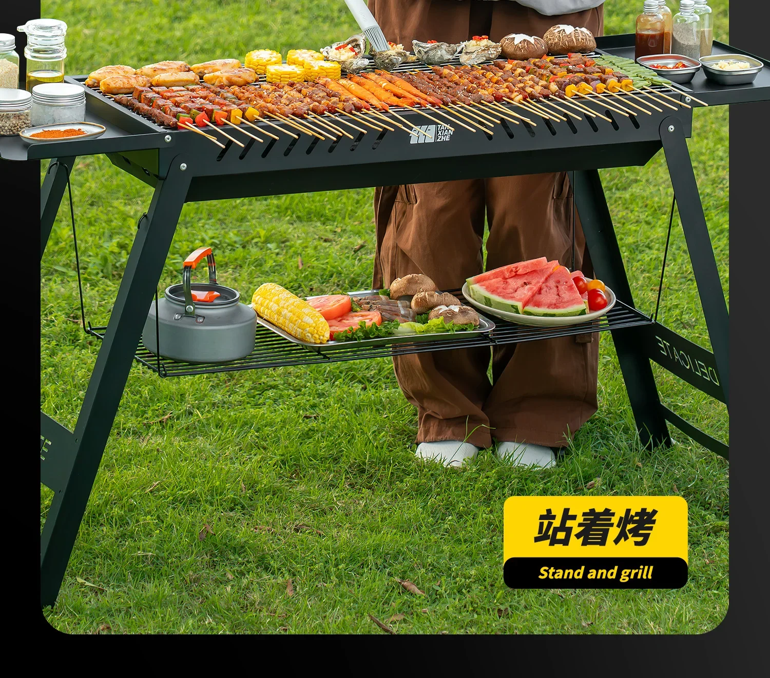 BBQ grill outdoor folding portable barbecue 2025 new large-scale camping
BBQ grill outdoor folding portable barbecue 2025 new large-scale camping