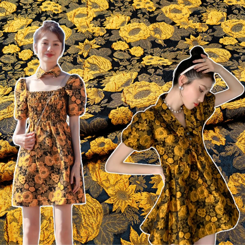 Jacquard Brocade Fabric Oil Painting French Elegance Embossed Dress Rose Lantern Sleeve Dress Skirt Cloth by the Meter
Jacquard Brocade Fabric Oil Painting French Elegance Embossed Dress Rose Lantern Sleeve Dress Skirt Cloth by the Meter