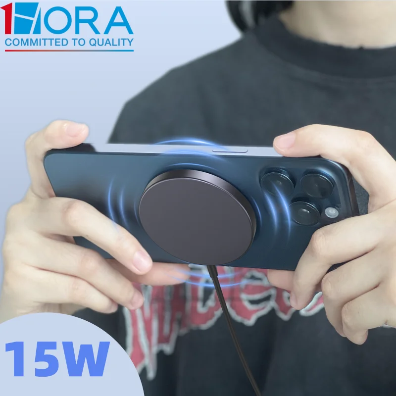 1HORA Magnetic Wireless Charger Portable Mini Induction Charger 15W Fast Charging Ultra-Slim 6.5mm for iPhone 16 15 14 Pro Max
1HORA Magnetic Wireless Charger Portable Mini Induction Charger 15W Fast Charging Ultra-Slim 6.5mm for iPhone 16 15 14 Pro Max