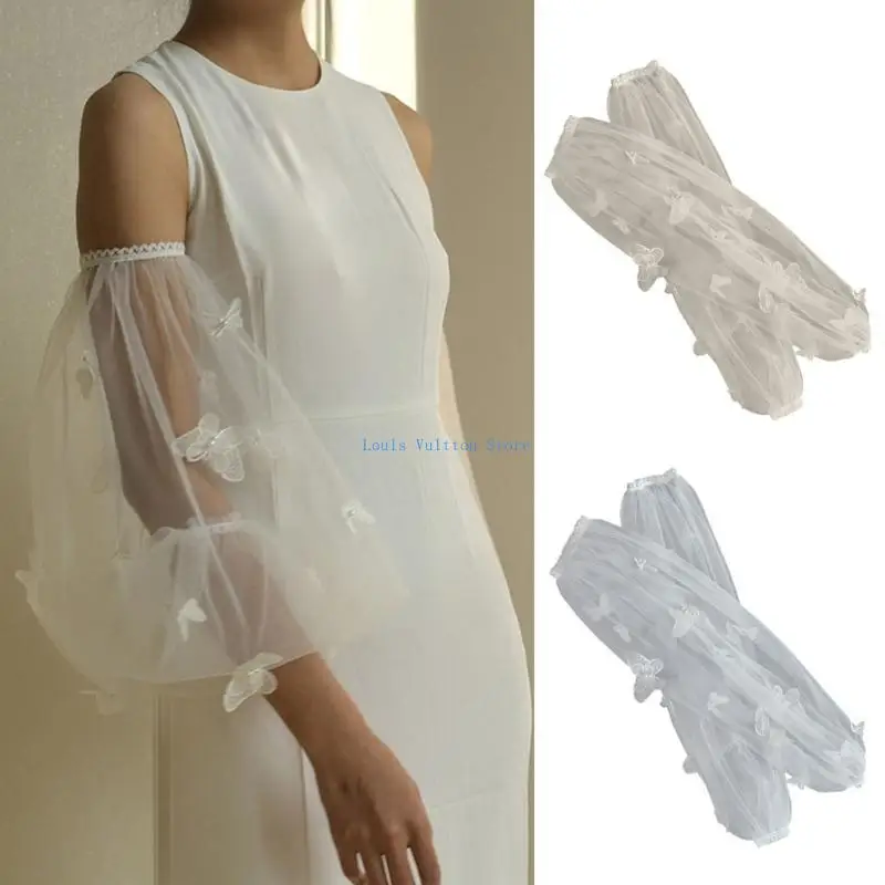 L5YB Bridal Sheer Bishop Sleeve for Bride False Sleeve Tulle Sleeve Decorative Cover
L5YB Bridal Sheer Bishop Sleeve for Bride False Sleeve Tulle Sleeve Decorative Cover