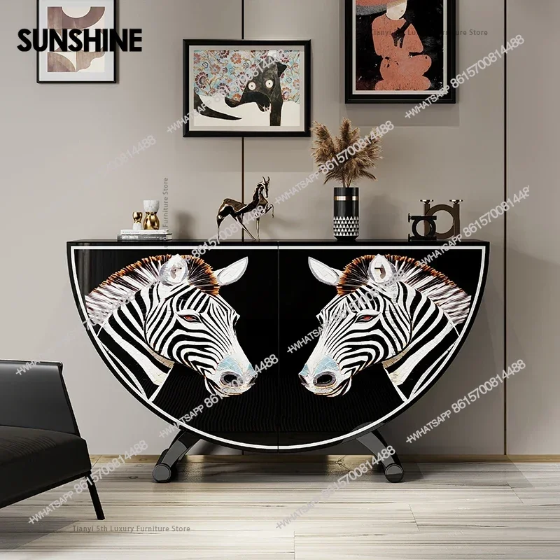 French Luxury Living Room Cabinet Designer Originality Zebra Painting Art Storage Cabinet Premium Home Furniture Vitrina FYLC
French Luxury Living Room Cabinet Designer Originality Zebra Painting Art Storage Cabinet Premium Home Furniture Vitrina FYLC