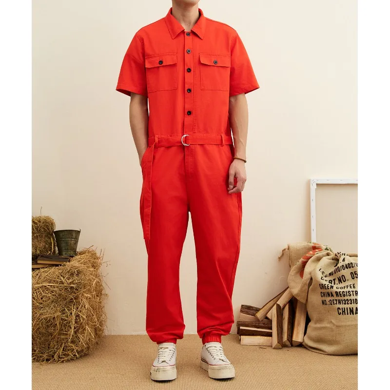 Trendy Feet Casual Jumpsuit Men Retro Locomotive Integrated Clothes Short-sleeved Set
Trendy Feet Casual Jumpsuit Men Retro Locomotive Integrated Clothes Short-sleeved Set