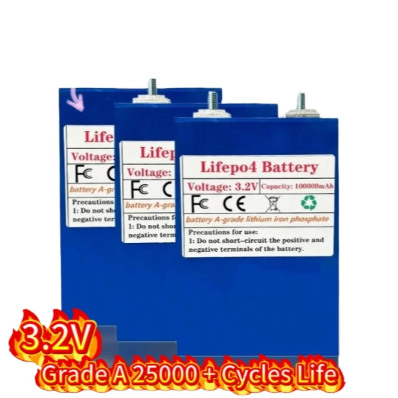 3.2V 100Ah LiFePO4 Battery for Solar System/Golf Cart/ Marine - A-Grade Lifepo4 Rechargeable Battery with 6000+ Cycles
3.2V 100Ah LiFePO4 Battery for Solar System/Golf Cart/ Marine - A-Grade Lifepo4 Rechargeable Battery with 6000+ Cycles