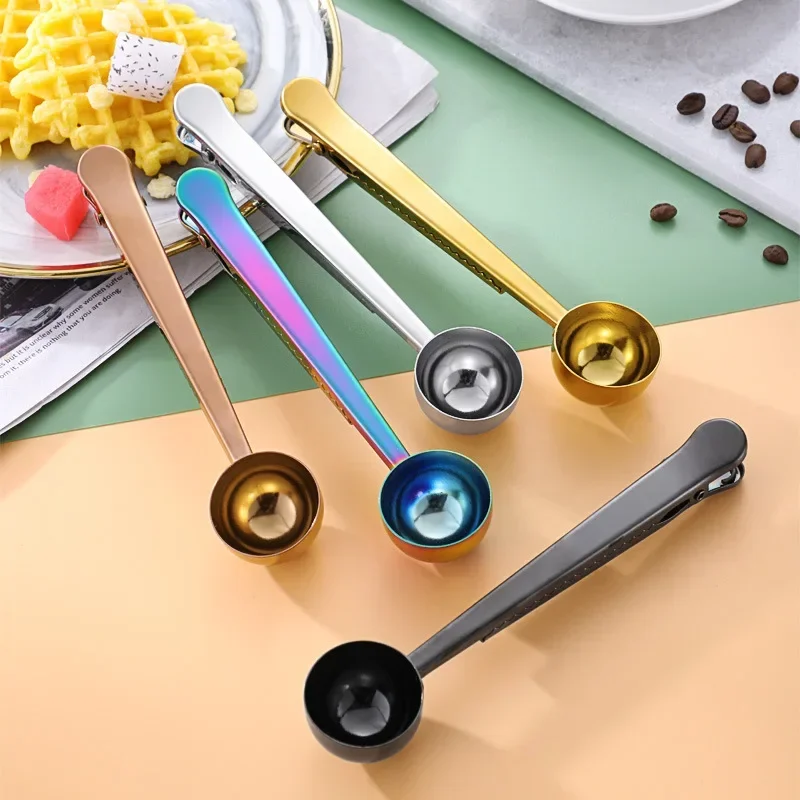 Kitchen 2-in-1 Coffee Scoop Coffee Powder Measuring Scoop with Sealing Clip Clamp Tea Milk Powder Tool Stainless Steel
Kitchen 2-in-1 Coffee Scoop Coffee Powder Measuring Scoop with Sealing Clip Clamp Tea Milk Powder Tool Stainless Steel