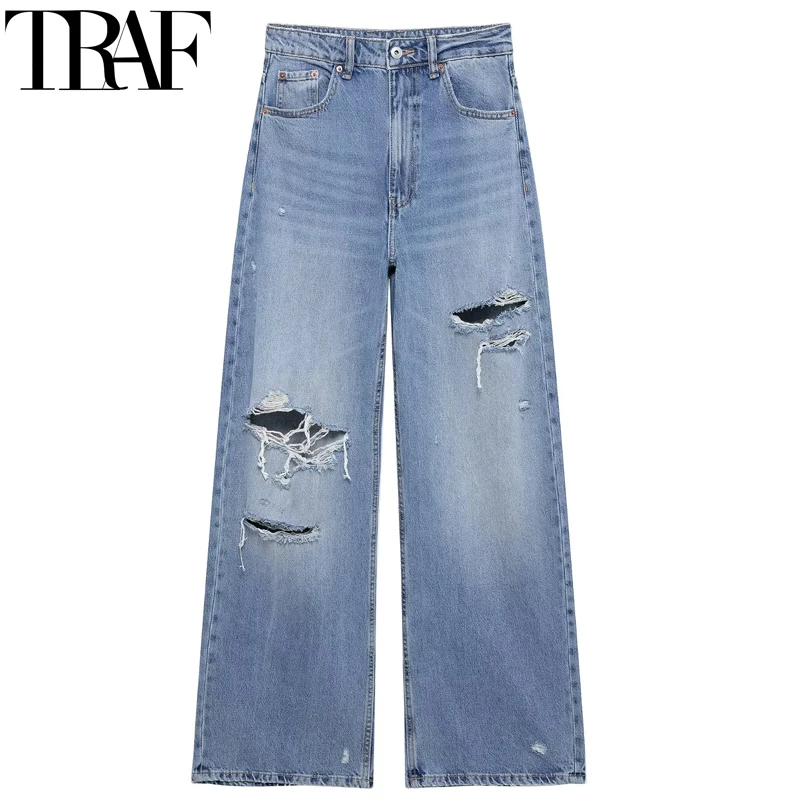 TRAF 2025 Woman Trousers Baggy Women's Denim Pants Spring Streetwear Bluey New In Jeans Pants Women Mid Waisted Long Pants
TRAF 2025 Woman Trousers Baggy Women's Denim Pants Spring Streetwear Bluey New In Jeans Pants Women Mid Waisted Long Pants