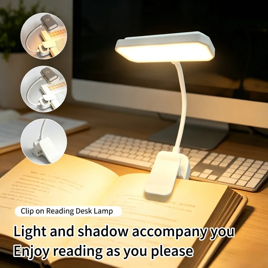 Mini LED Clip Book Light Rechargeable 3 Color Dimmable Flexible Eye Care Portable Reading Study Bedside Night Light
Mini LED Clip Book Light Rechargeable 3 Color Dimmable Flexible Eye Care Portable Reading Study Bedside Night Light