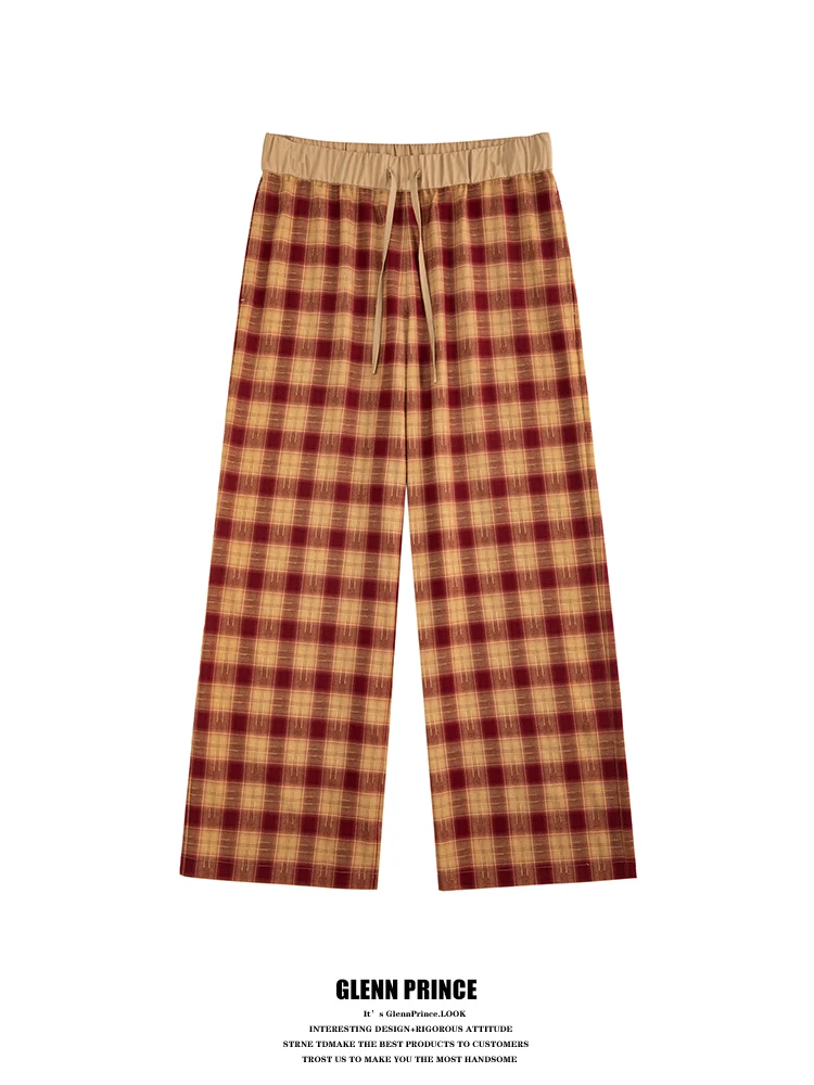 Loose Fit Straight Leg Casual Pants Plaid Wide Leg Street Style Cityboy Trousers for Men And Women Retro Japanese Style
Loose Fit Straight Leg Casual Pants Plaid Wide Leg Street Style Cityboy Trousers for Men And Women Retro Japanese Style