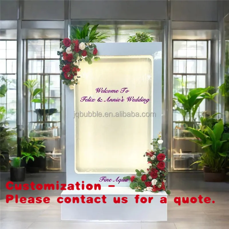 custom.LED Welcome Wedding Sign Waterfall Backdrop with Stainless Steel and Acrylic Modern Design Wedding Decoration
custom.LED Welcome Wedding Sign Waterfall Backdrop with Stainless Steel and Acrylic Modern Design Wedding Decoration