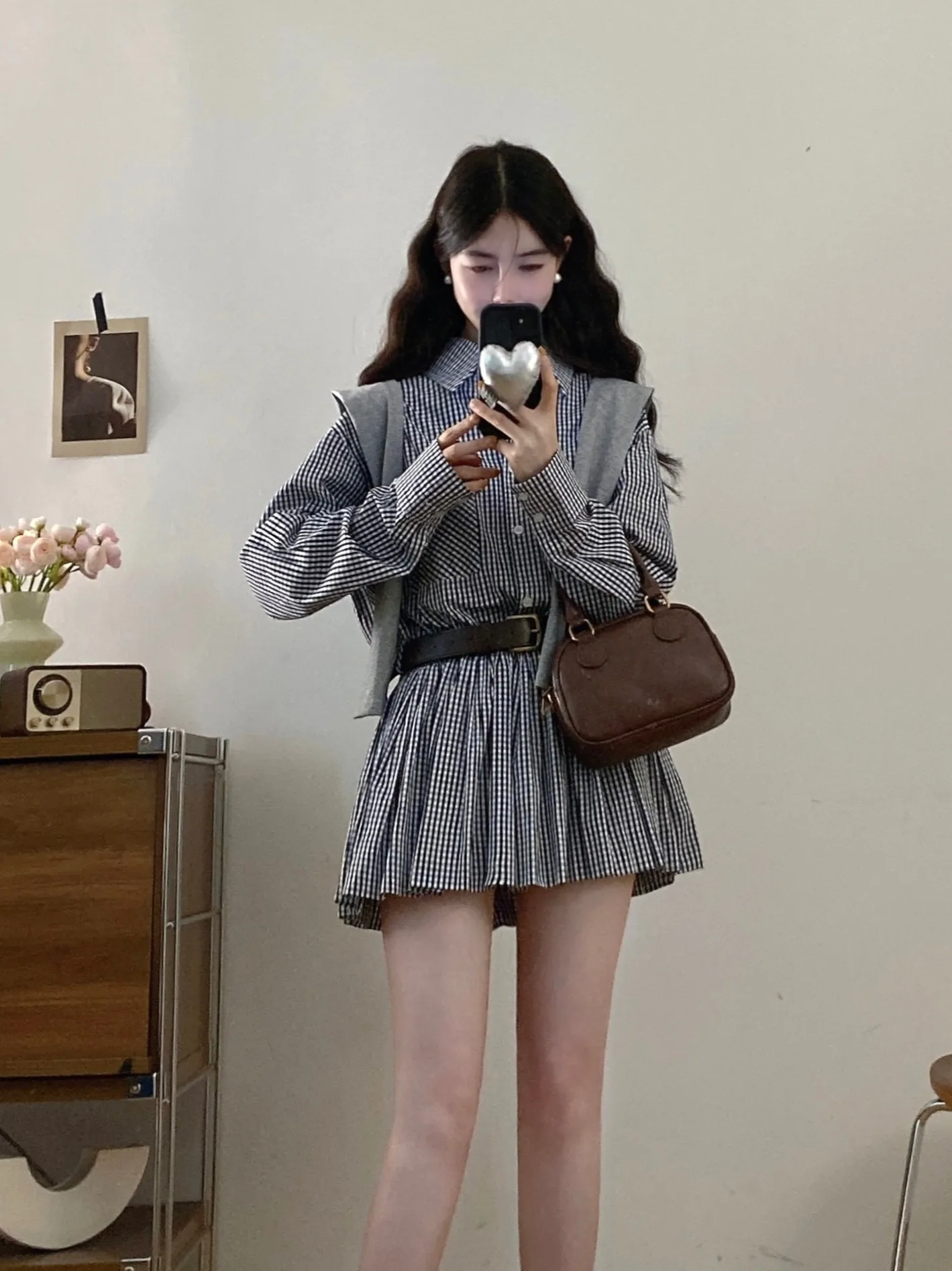 plus Size Fashionable Plaid Long Sleeve Dress with Hood Shirt Design Slimming Waist High Waist A-Line Short Skirt for Women
plus Size Fashionable Plaid Long Sleeve Dress with Hood Shirt Design Slimming Waist High Waist A-Line Short Skirt for Women