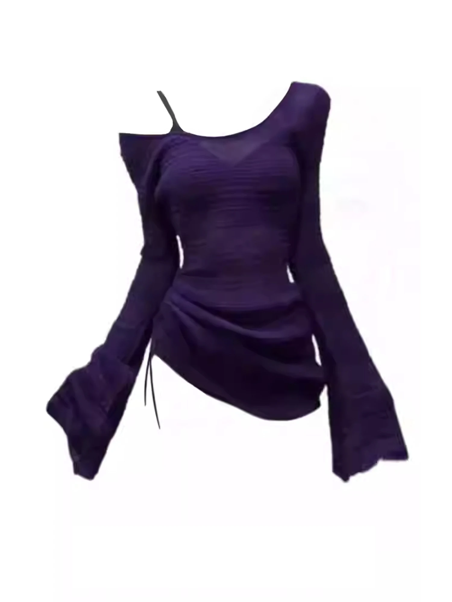 Women's Purple Y2k Knitted T-shirt Harajuku Tee Top Vintage 90s Aesthetic Oversize Flare Sleeve T-shirts 2000s Emo Clothes 2025
Women's Purple Y2k Knitted T-shirt Harajuku Tee Top Vintage 90s Aesthetic Oversize Flare Sleeve T-shirts 2000s Emo Clothes 2025